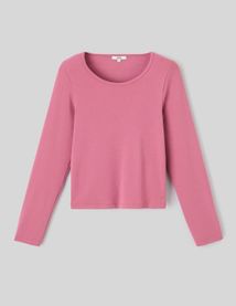 T-shirt manches longues c&ocirc;tel&eacute;