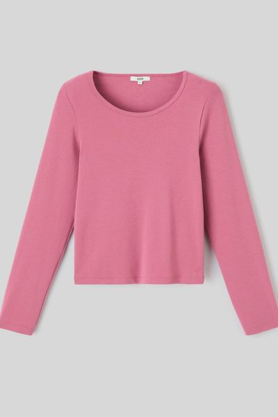 T-shirt manches longues c&ocirc;tel&eacute;