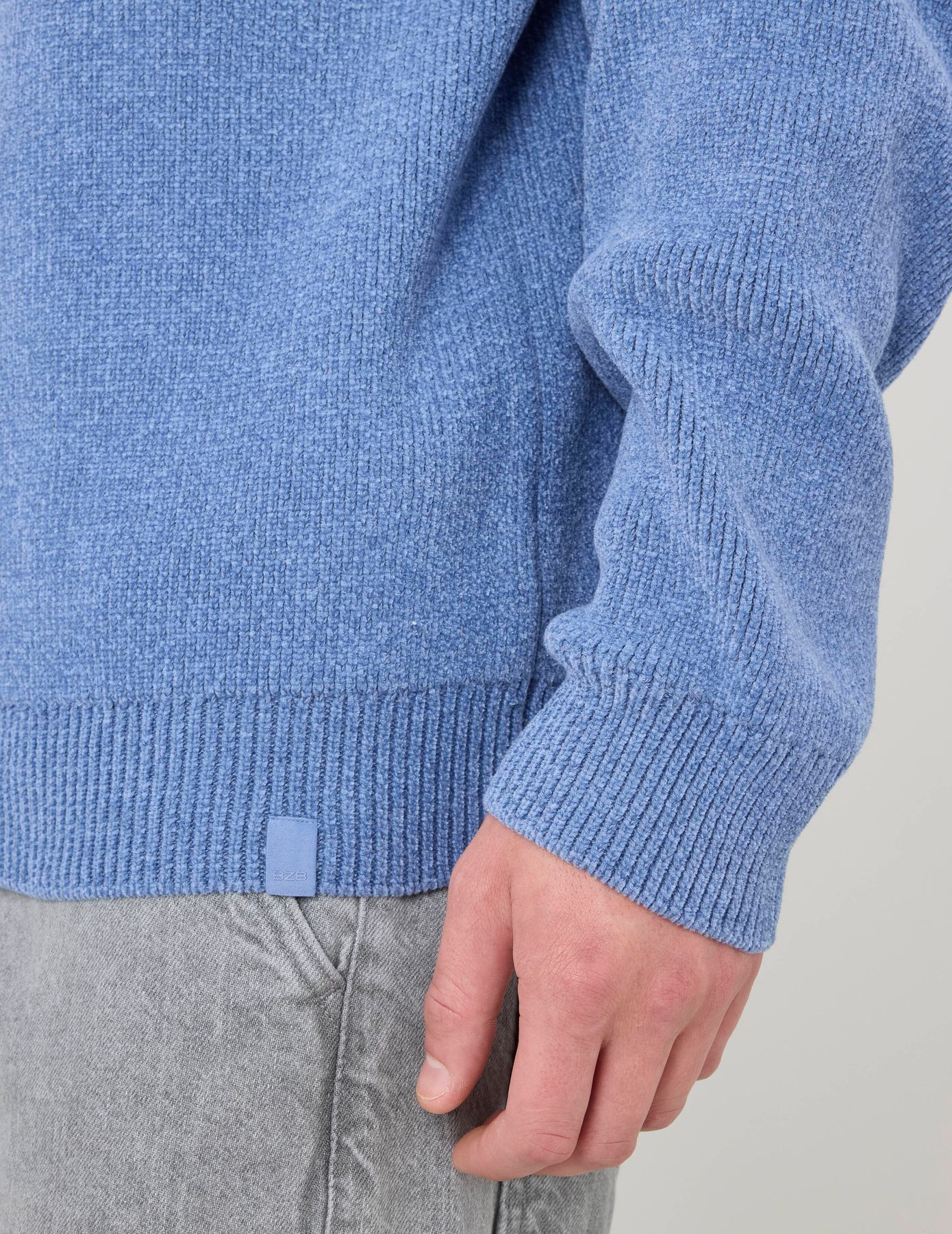 Pull chenille col montant