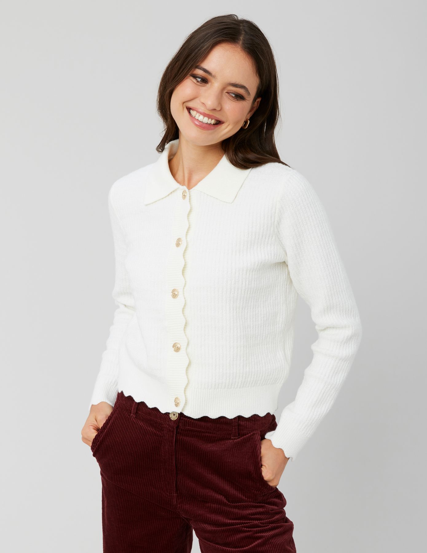 Gilet col polo boutonné