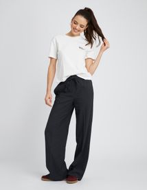 Pantalon taille élastiquée polyester recyclé