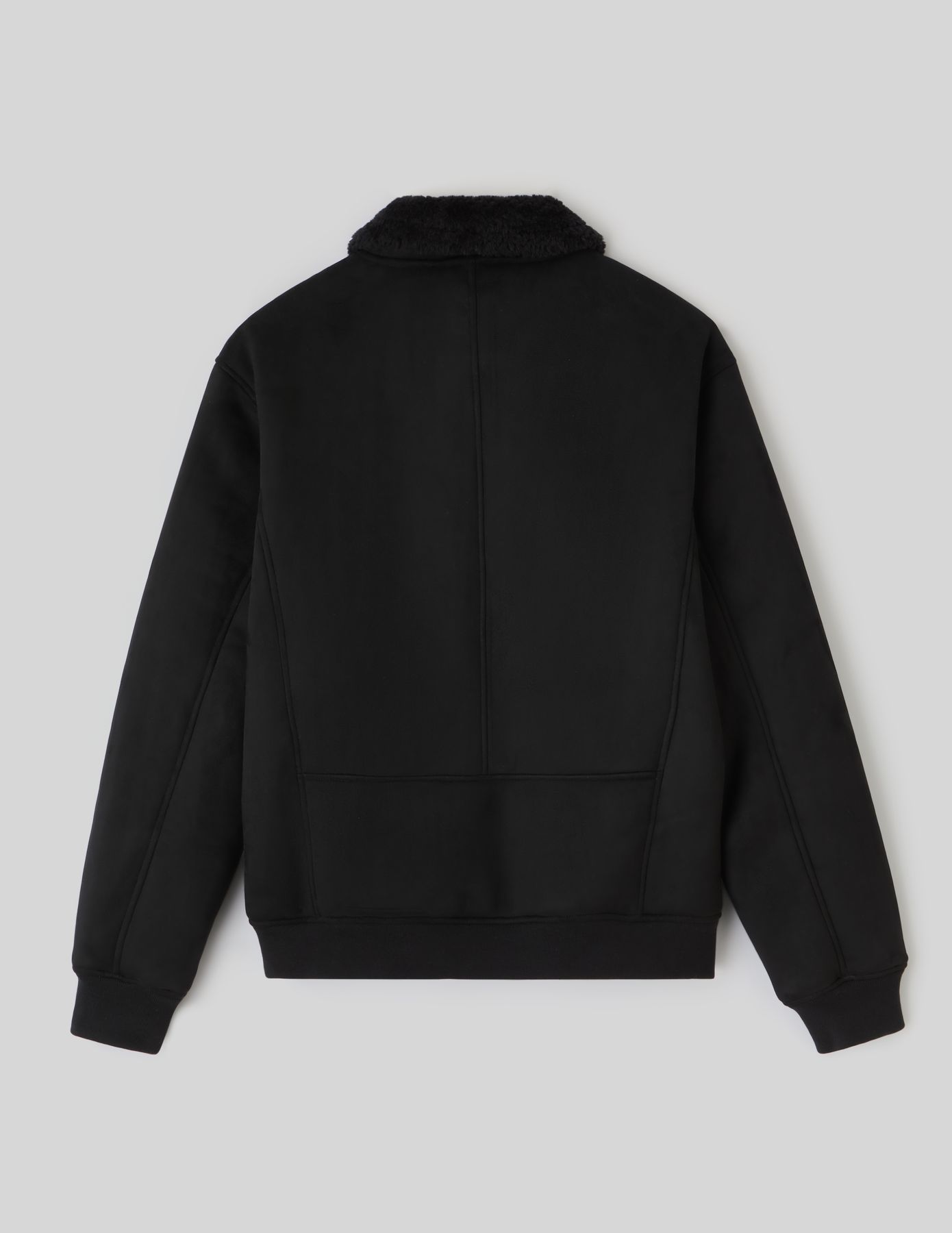 Blouson zippé peau retournée