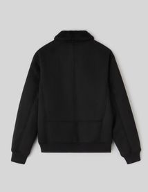 Blouson zippé peau retournée