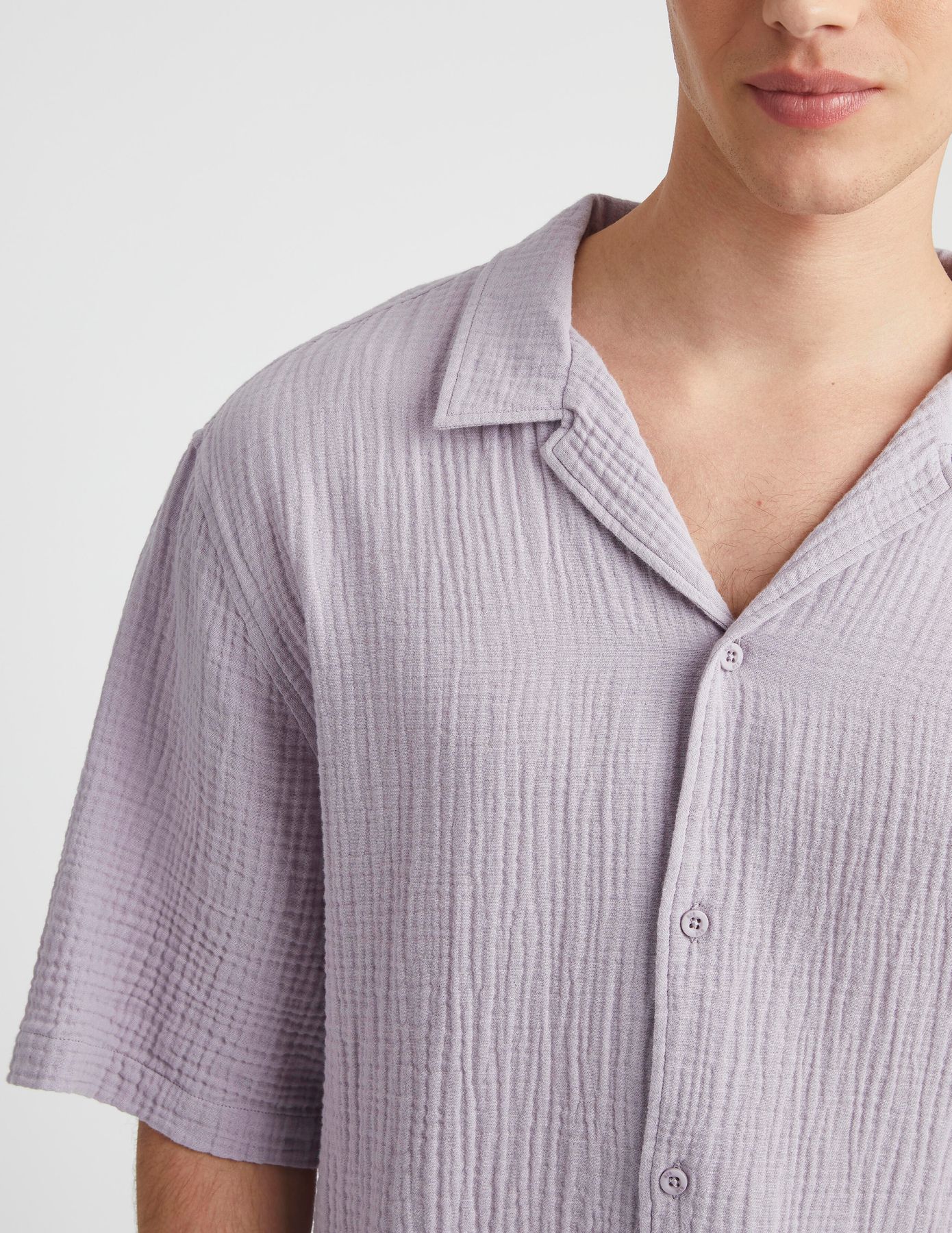 Chemise manches courtes gaze de coton