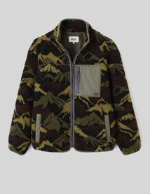 Blouson zippé imprimé sherpa