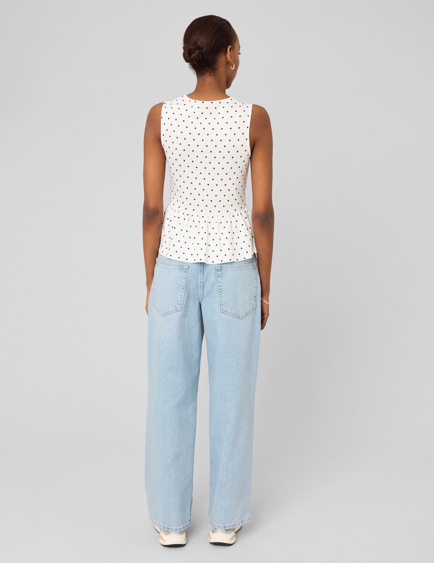 D&eacute;bardeur p&eacute;plum &agrave; pois