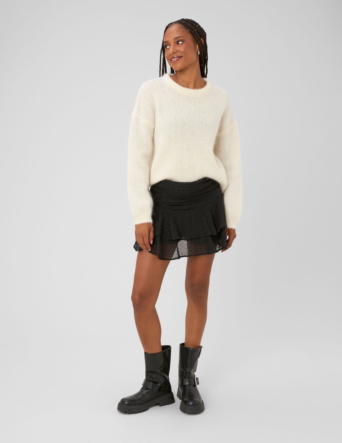 Pull col rond premium