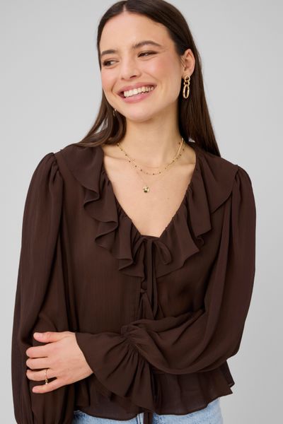 Blouse &agrave; volants