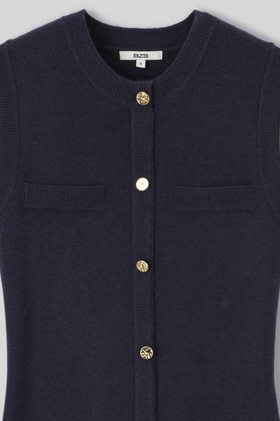 Robe maille boutonnée