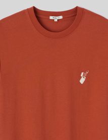 T-shirt broderie poitrine