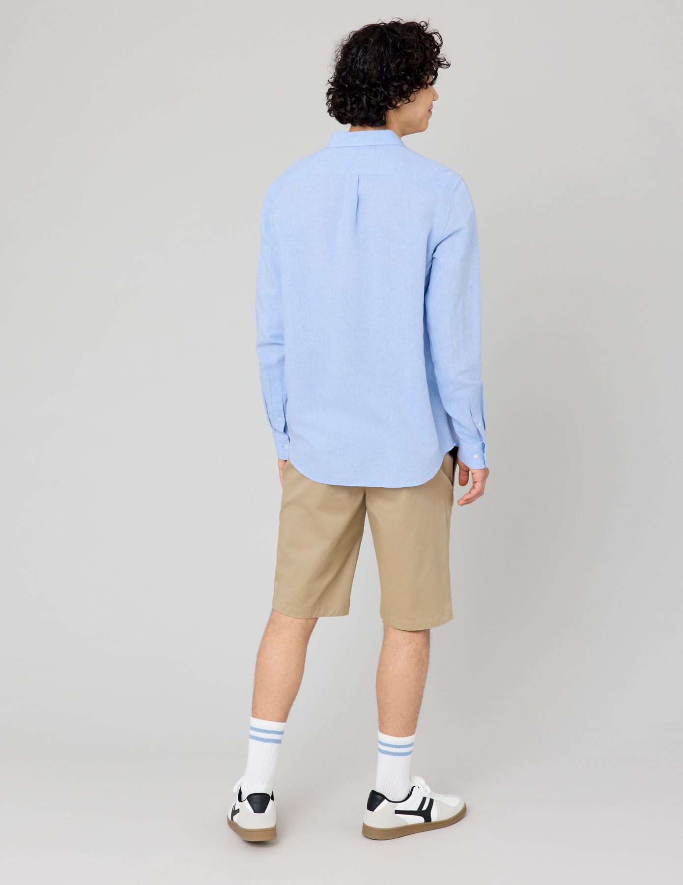 Chemise coton lin unie