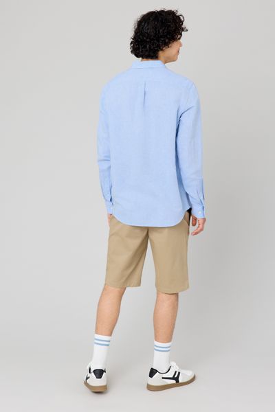 Chemise coton lin unie