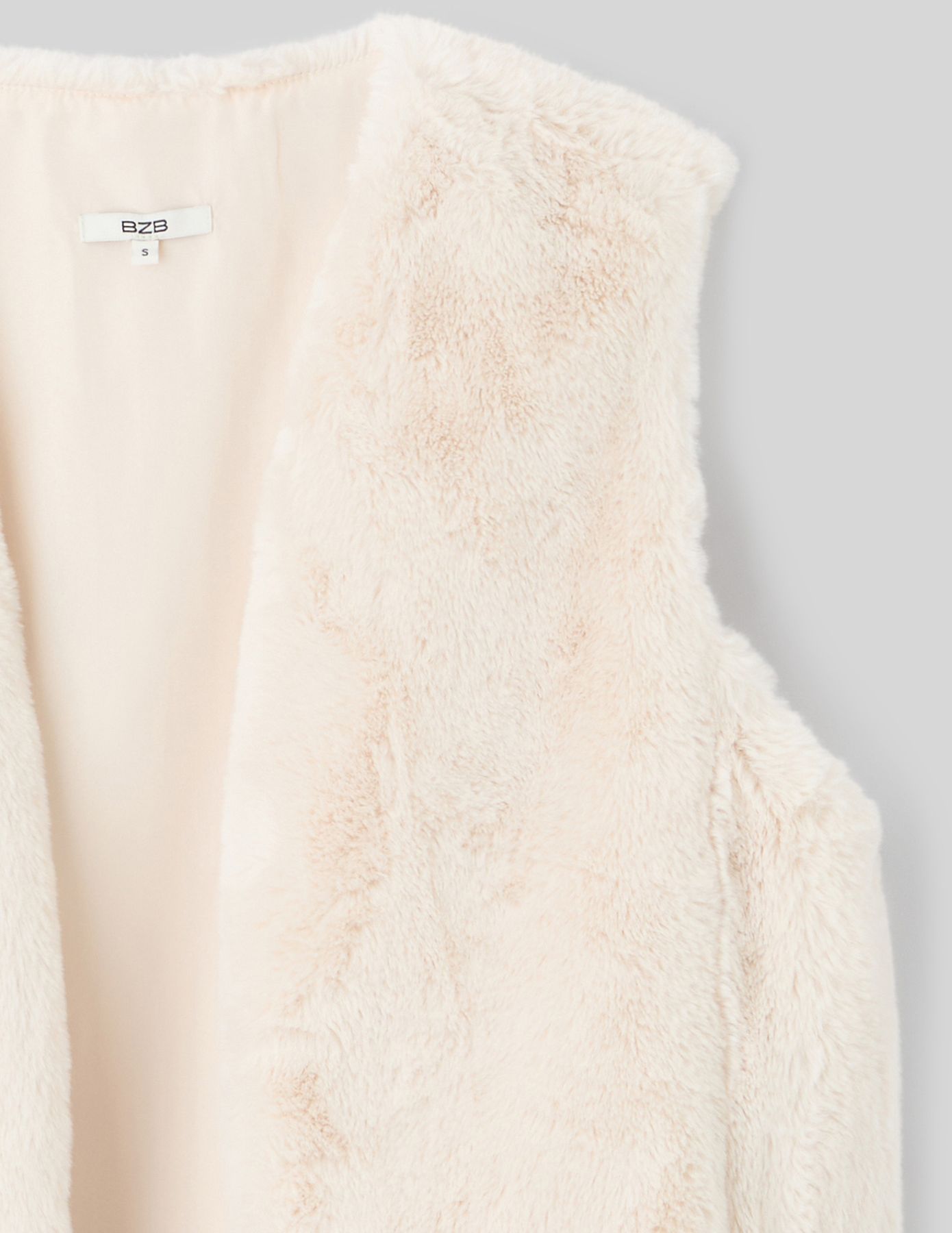 Veste imitation fourrure sans manches