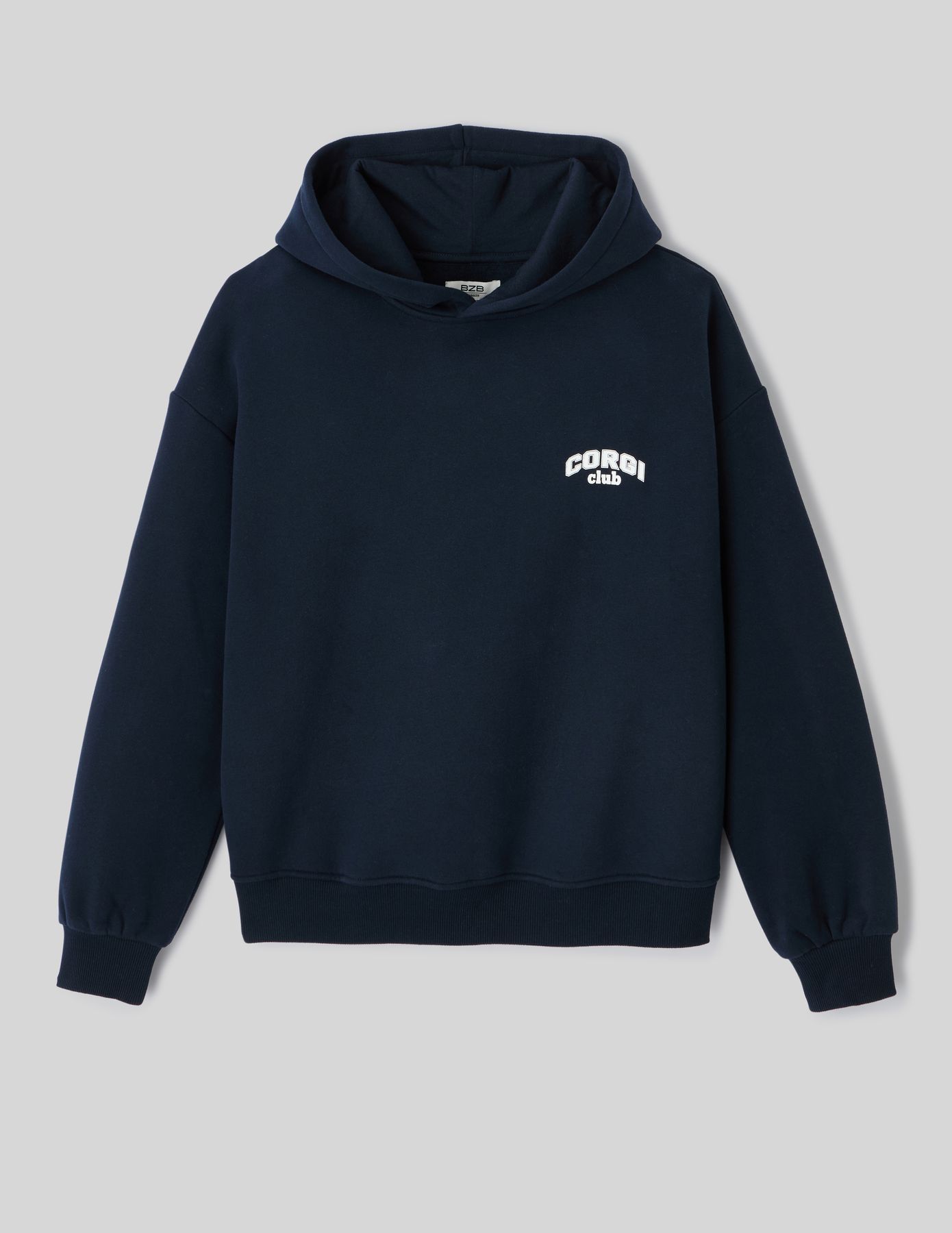 Sweat col capuche imprimé devant/dos