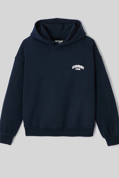 Sweat col capuche imprimé devant/dos