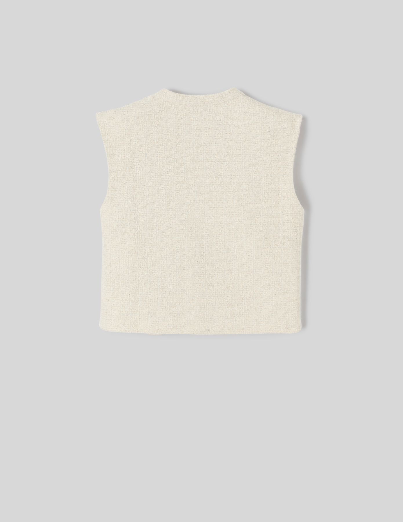 Top sans manches effet tweed