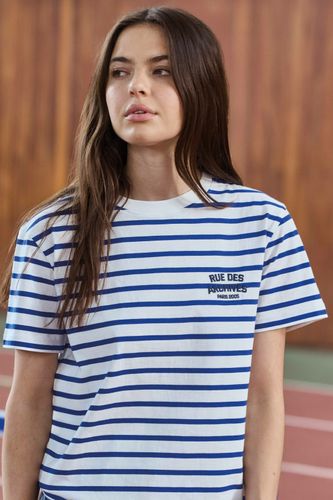 T-shirt ray&eacute; manches courtes