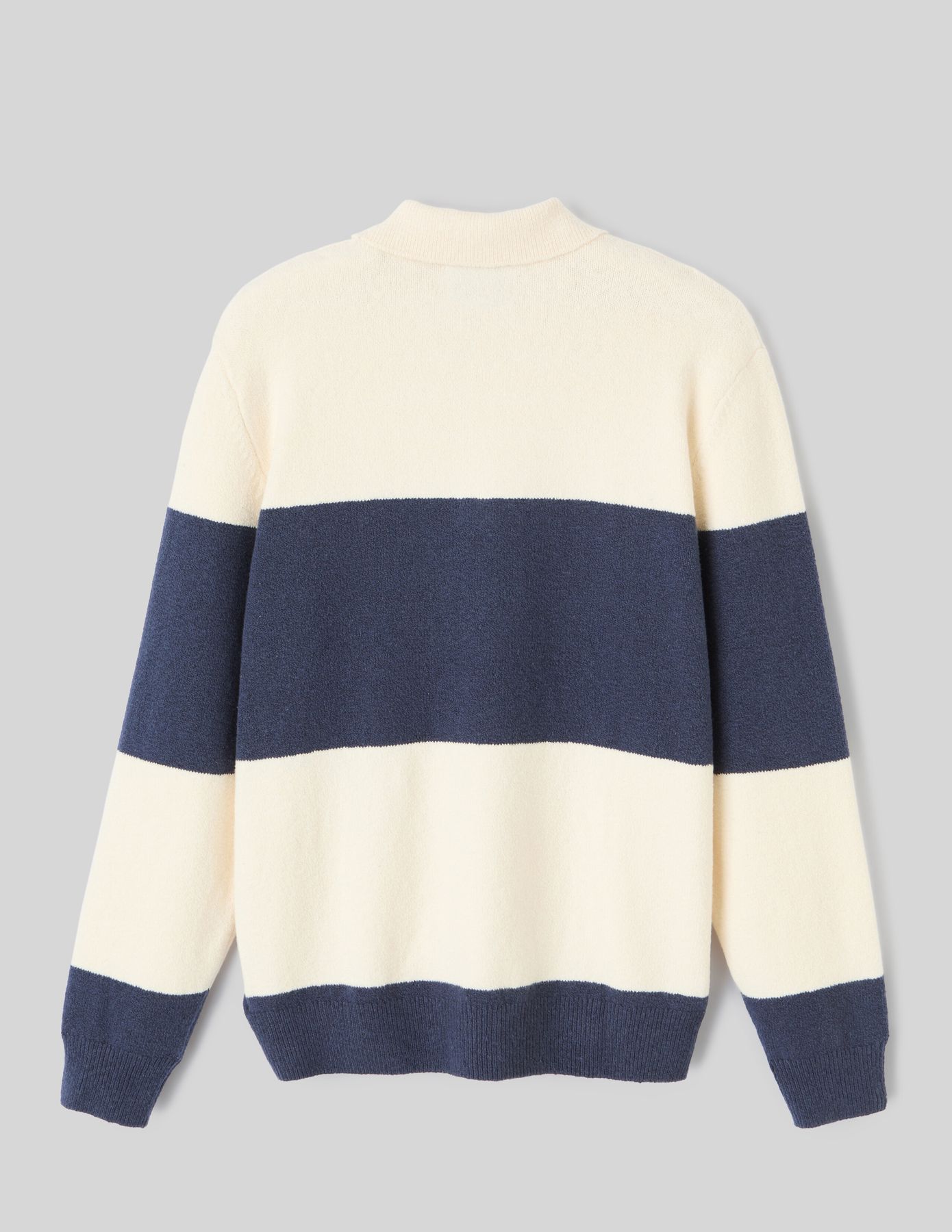 Pull col polo &agrave; rayures