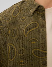 Chemise en velours imprim&eacute;e