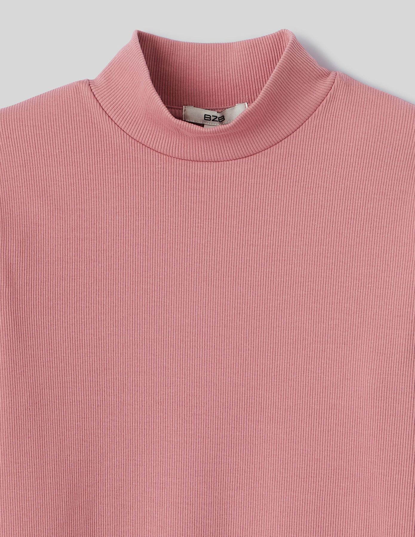 T-shirt col montant uni