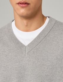 Pull col V sans manches