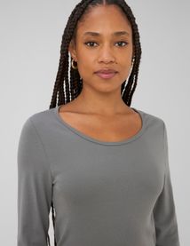 T-shirt manches longues c&ocirc;tel&eacute;