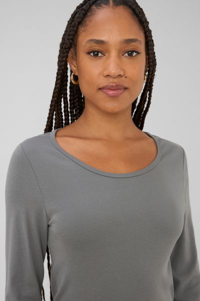 T-shirt manches longues c&ocirc;tel&eacute;