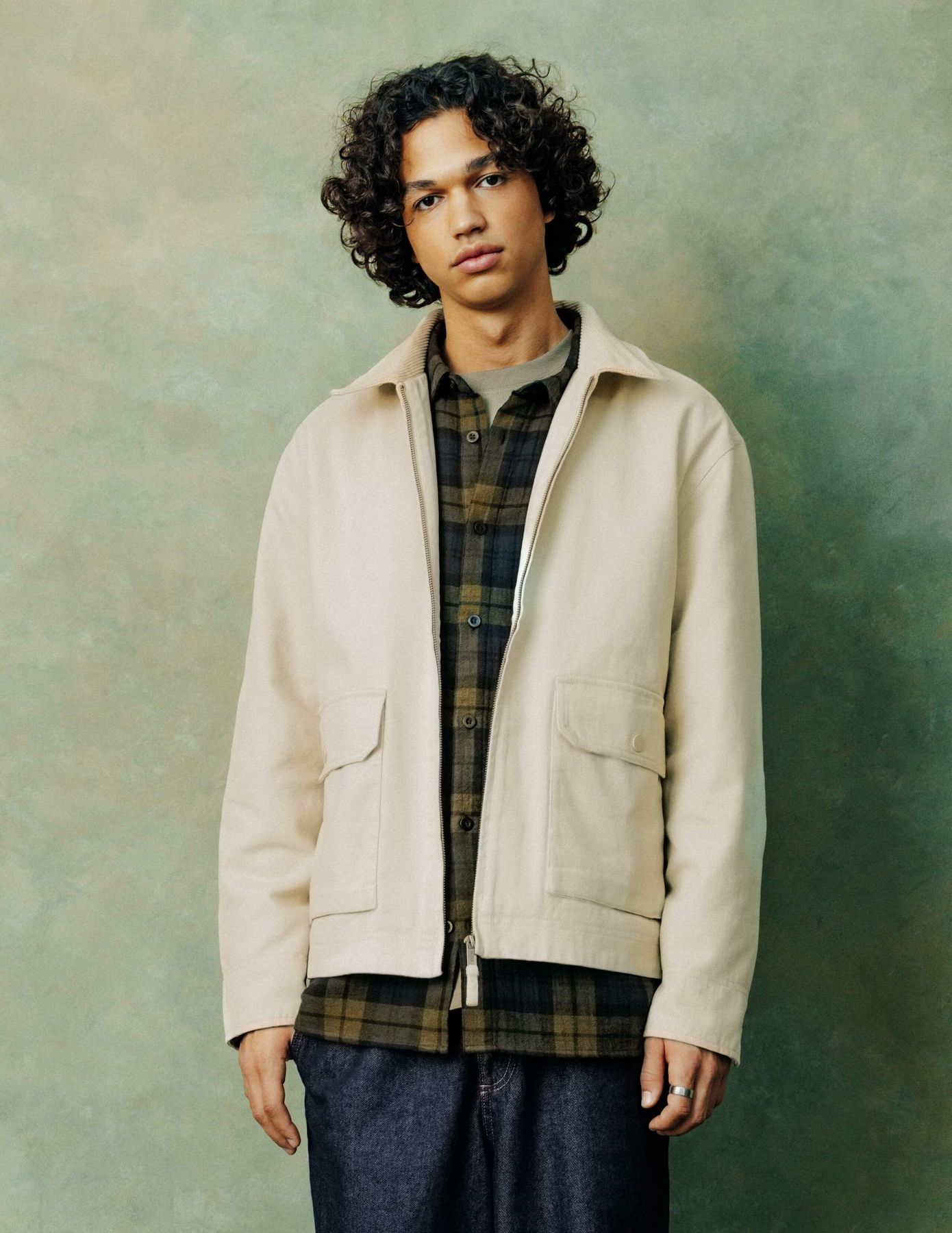 Veste zipp&eacute;e col velours