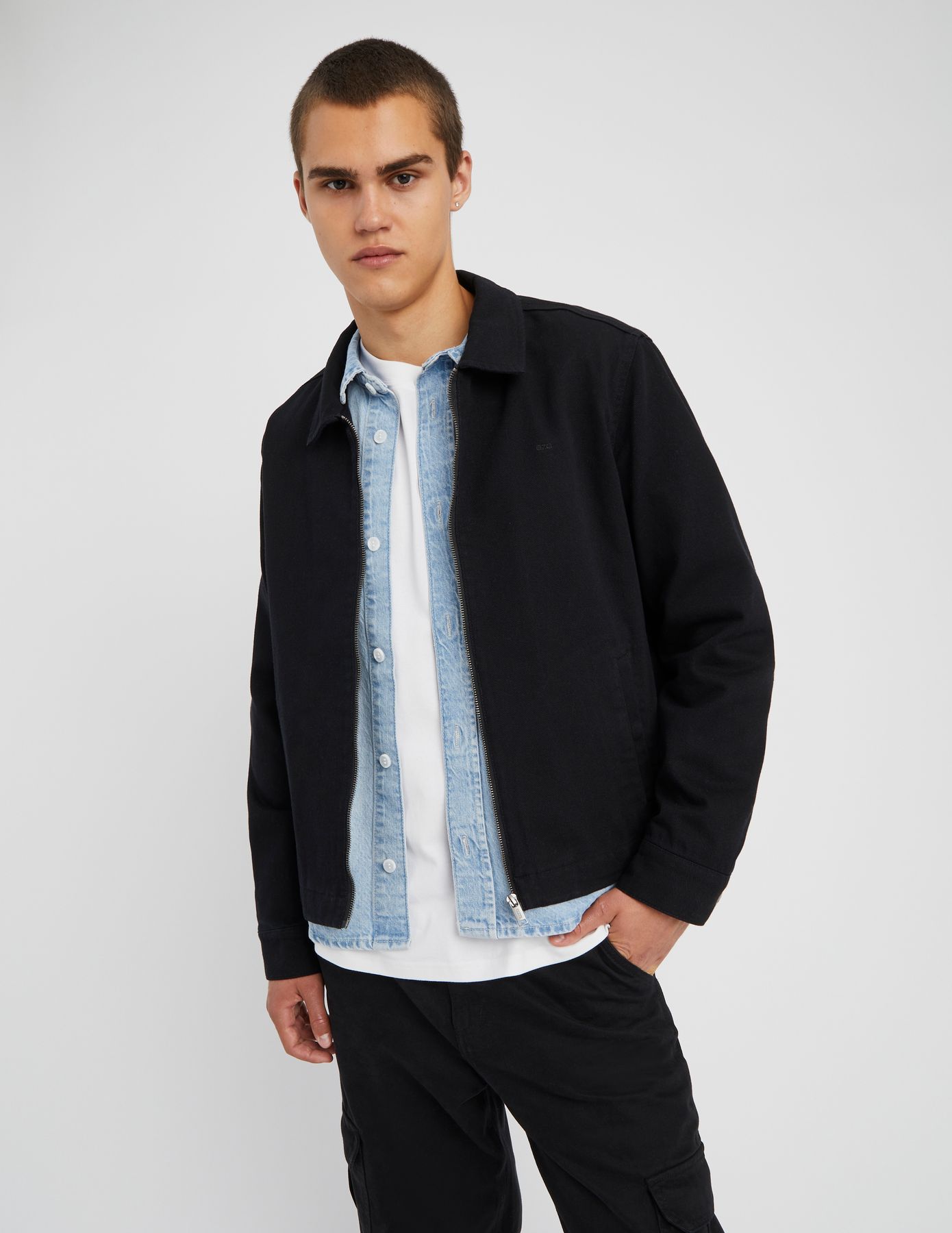 Veste zippée uni