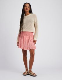 Jupe short imprimé fleurs