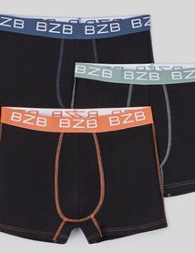 Lot 3 boxers &eacute;lastique contrast&eacute;