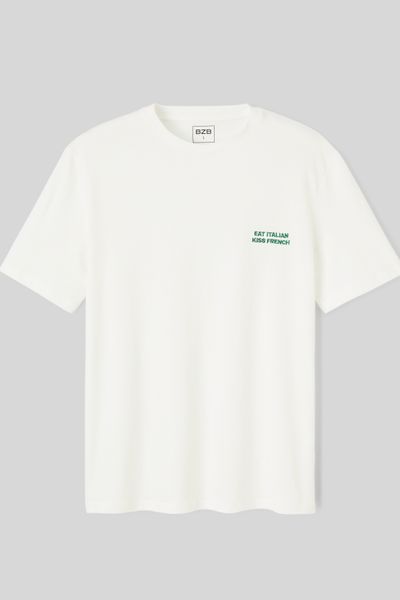 T-shirt broderie poitrine