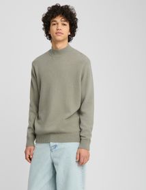 Pull col montant laine