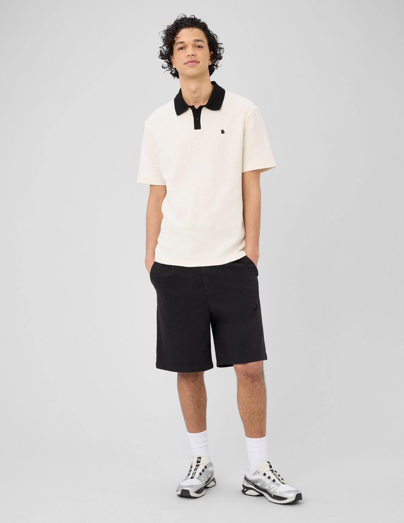 Bermuda chino &agrave; plis