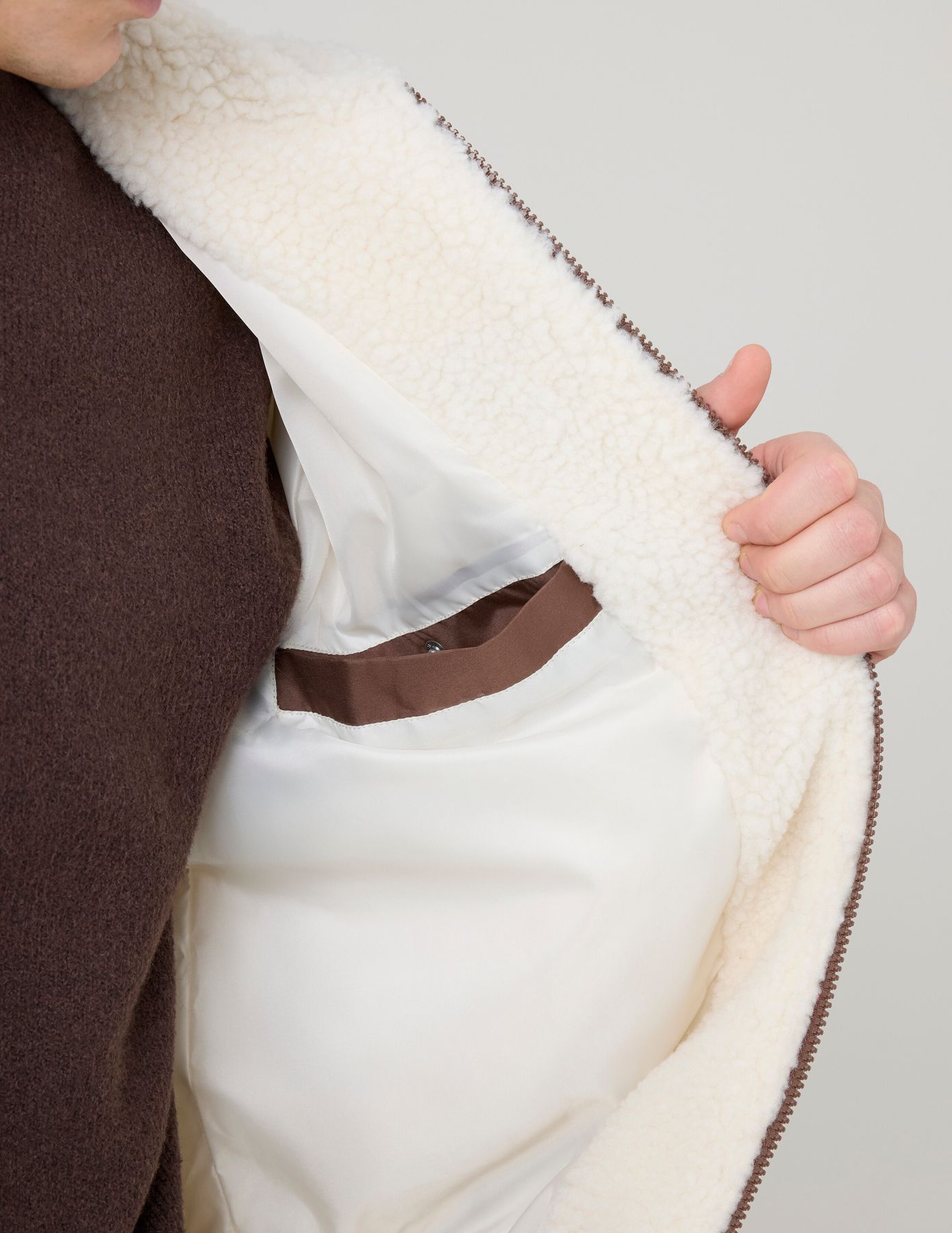 Blouson zipp&eacute; sherpa