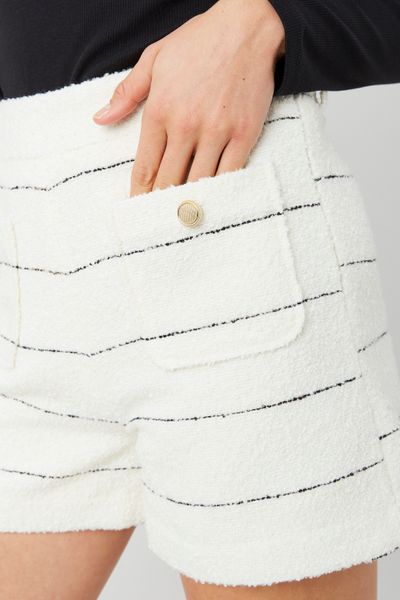 Short en tweed rayé