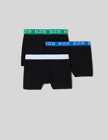 Lot de 3 boxers élastiques constrastés