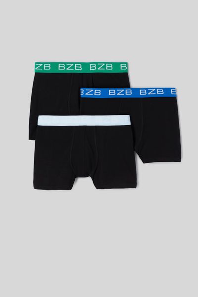 Lot de 3 boxers élastiques constrastés