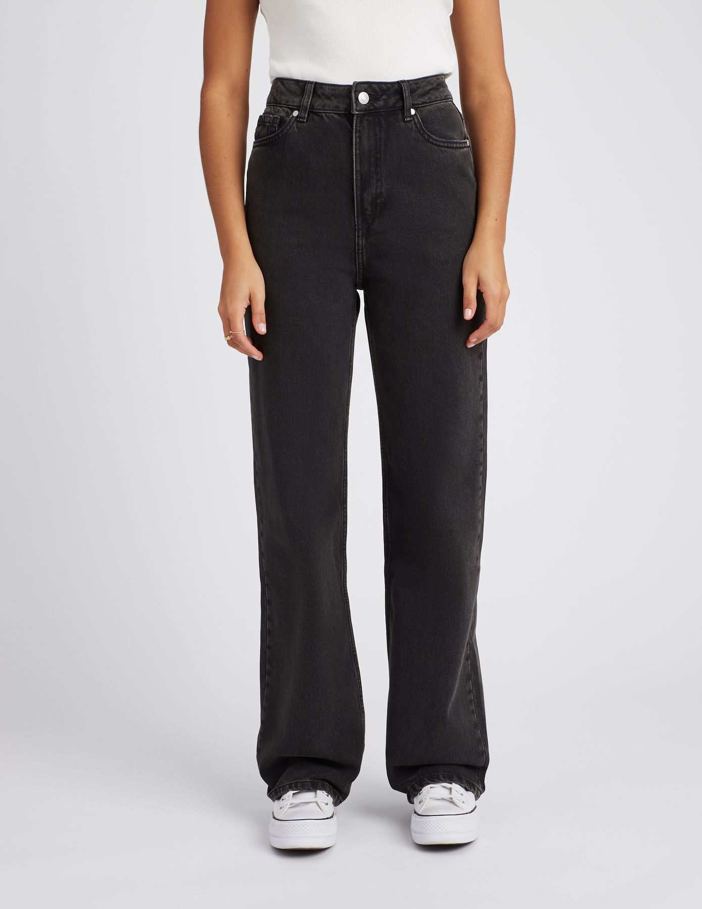 Jean straight taille haute