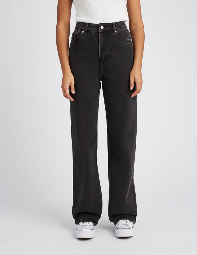 Jean straight taille haute