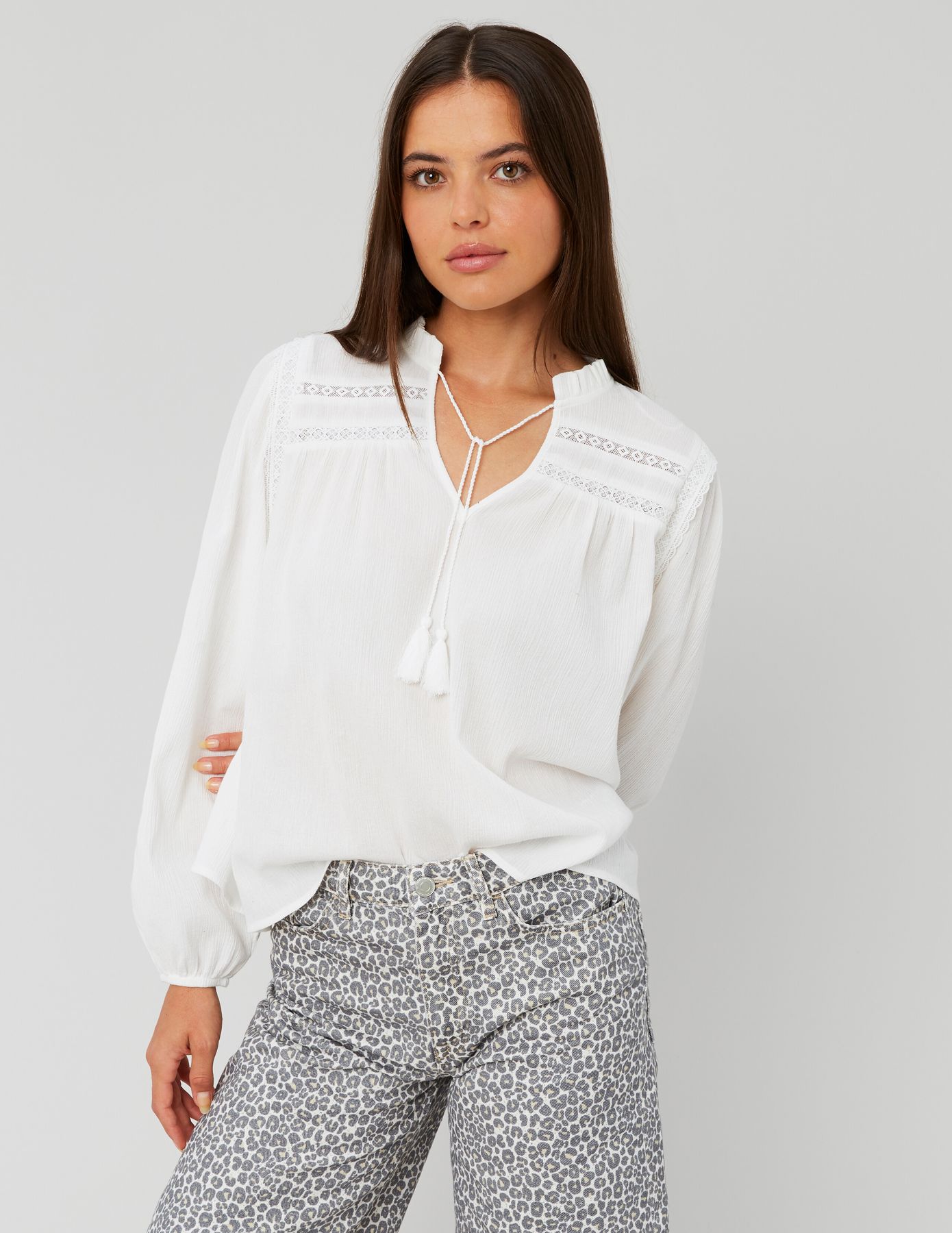 Blouse fluide en crépon