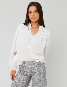 Blouse fluide en crépon