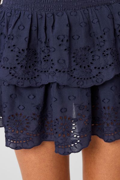 Jupe brod&eacute;e &agrave; volants