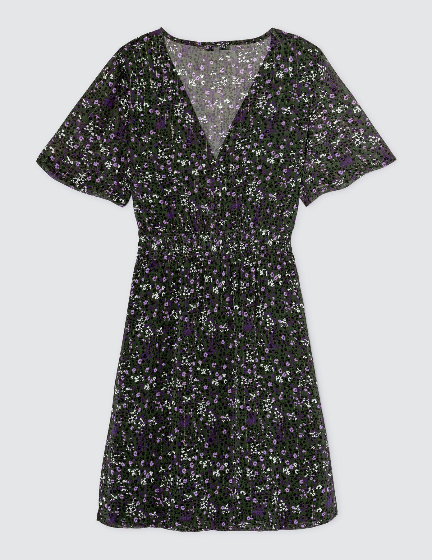 Robe courte imprimée en polyester recyclé