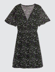 Robe courte imprimée en polyester recyclé