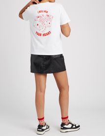 T-shirt St Valentin imprim&eacute; devant/dos