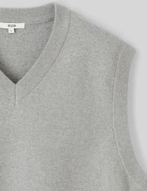Pull col V sans manches