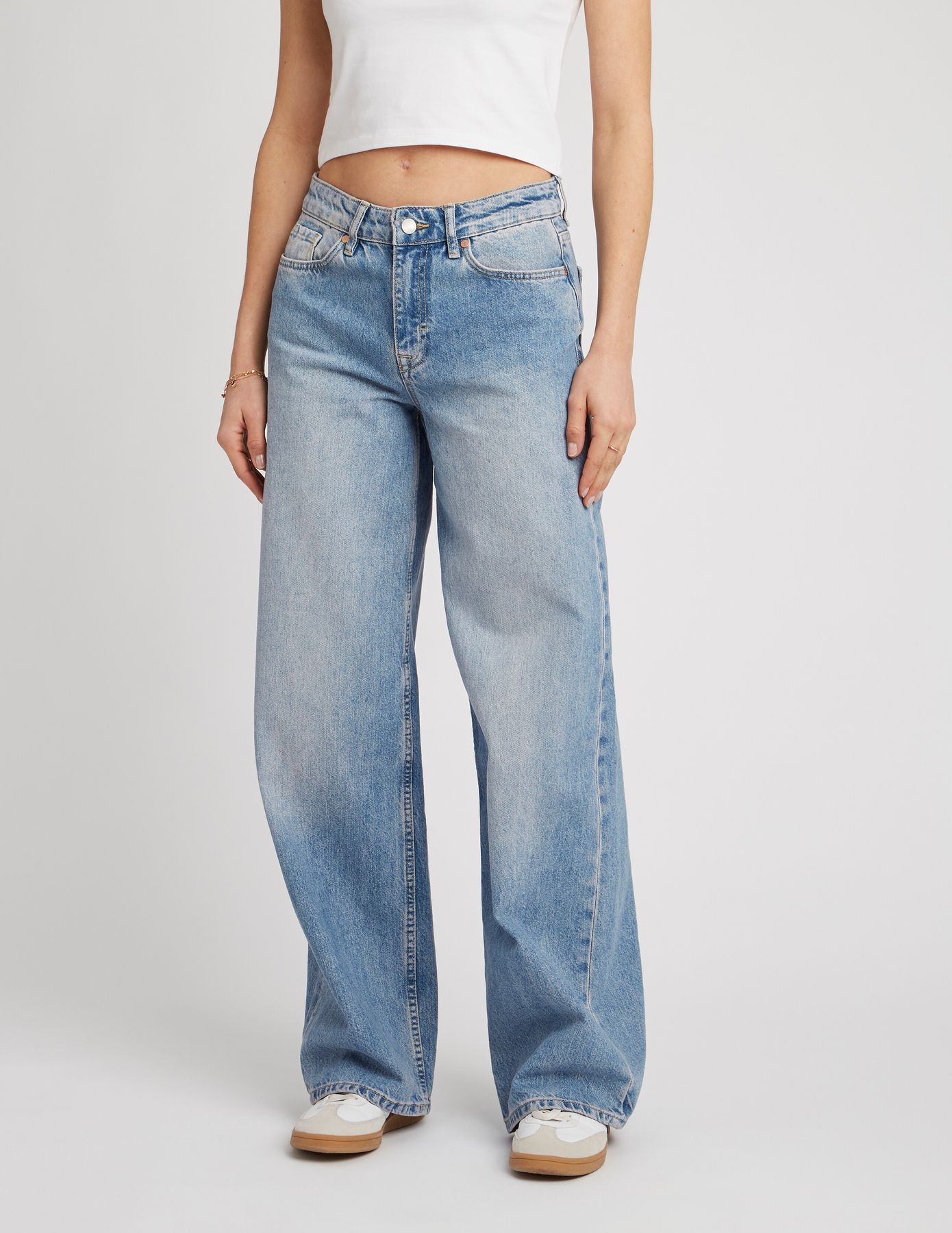 Jean wide leg taille basse