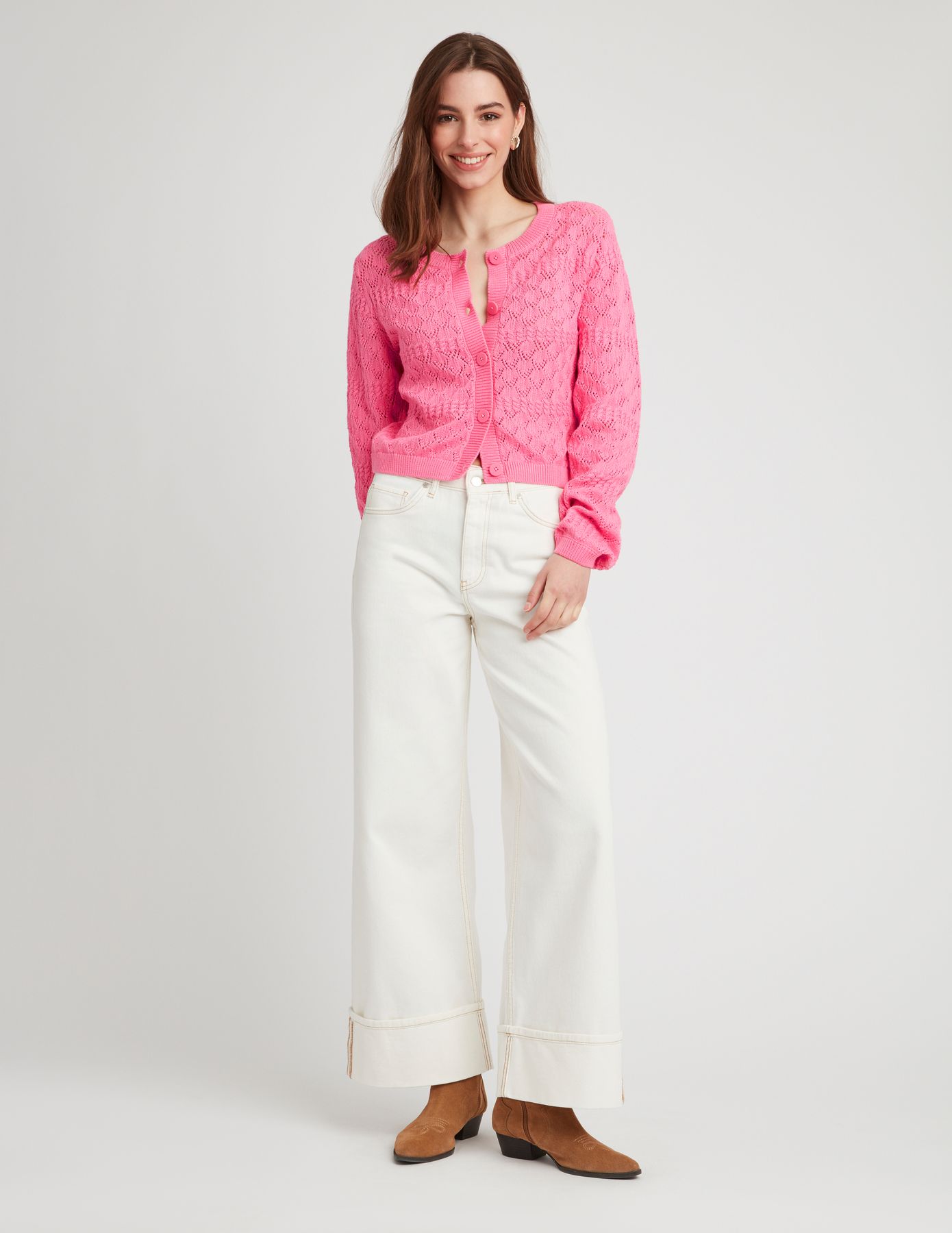 Gilet ajouré uni