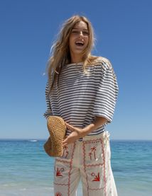 T-shirt oversize ray&eacute;